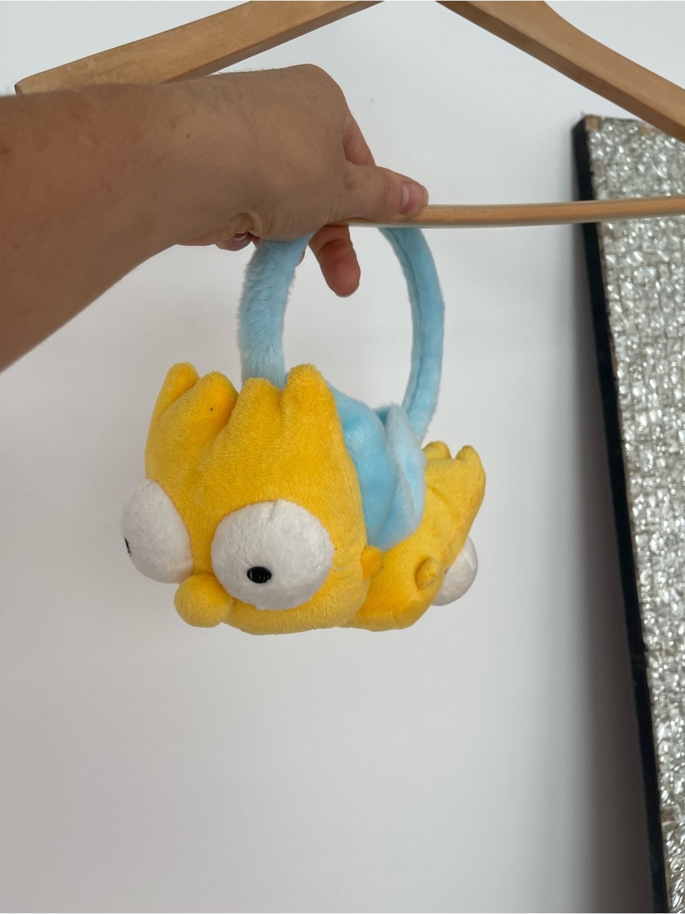 Plush Yellow Fish Ear Muffs with Light Blue Band